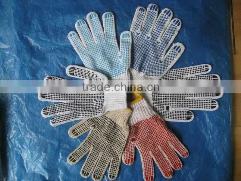 pvs dotted polyster gloves