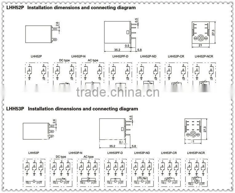 UL relay/general purpose relay/power relay/electromagnetic relay/11pins relay/5A relay HH53P,MY3