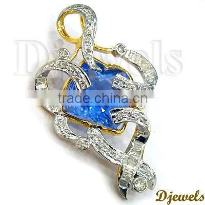 Diamond Gold Pendant set,Diamond Jewelry,Ladies Diamond Jewelry