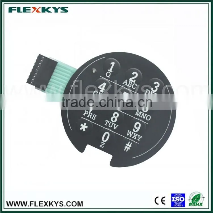 Multifunctional embossing key poly dome tactile feedback membrane switch