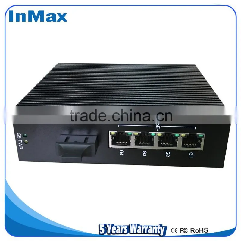 Din Rail Full Gigabit Unmanaged PoE Industrial Ethernet Switches P505B