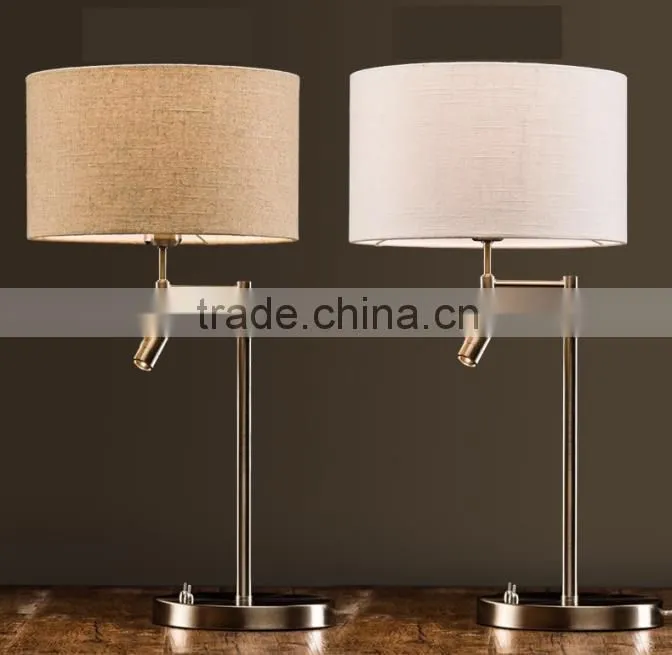New arrival Modern Metal Body And Fabric Lampshade With Led Floor And Table Lamps/Lights For Hotel