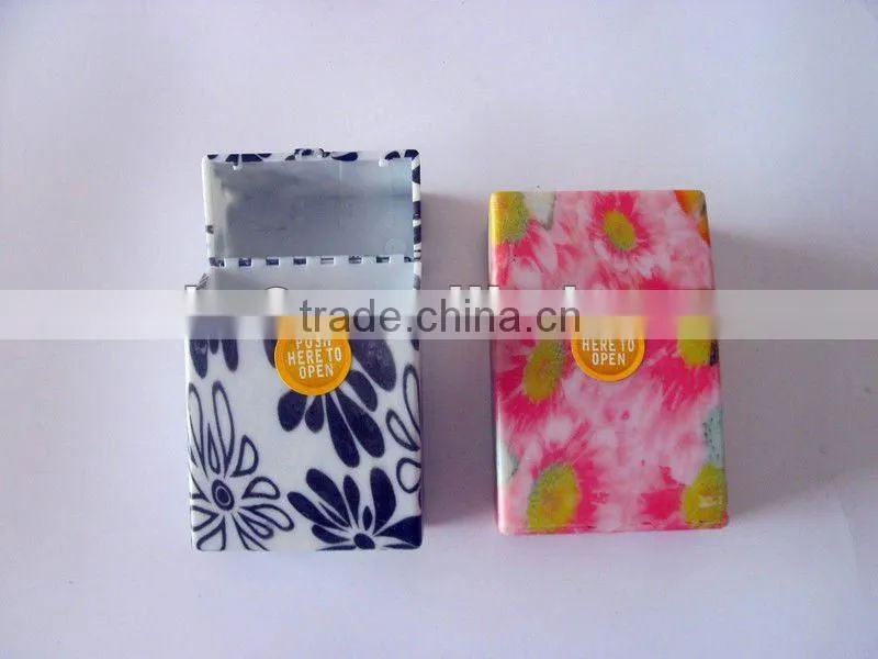 plastic cigarette case, automatic open ,water transfer print