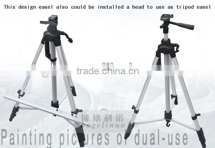 in stock 61.5-170cm double use as painting easel and camera tripod easel stand