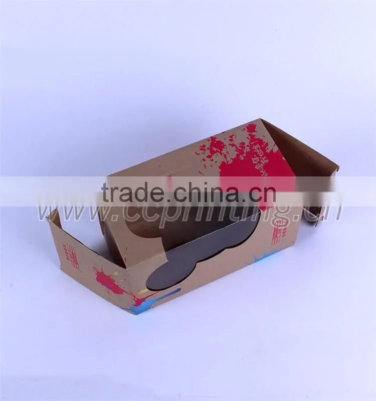 Custom Shape Children Corrugated Toy Paper Box With PVC Window