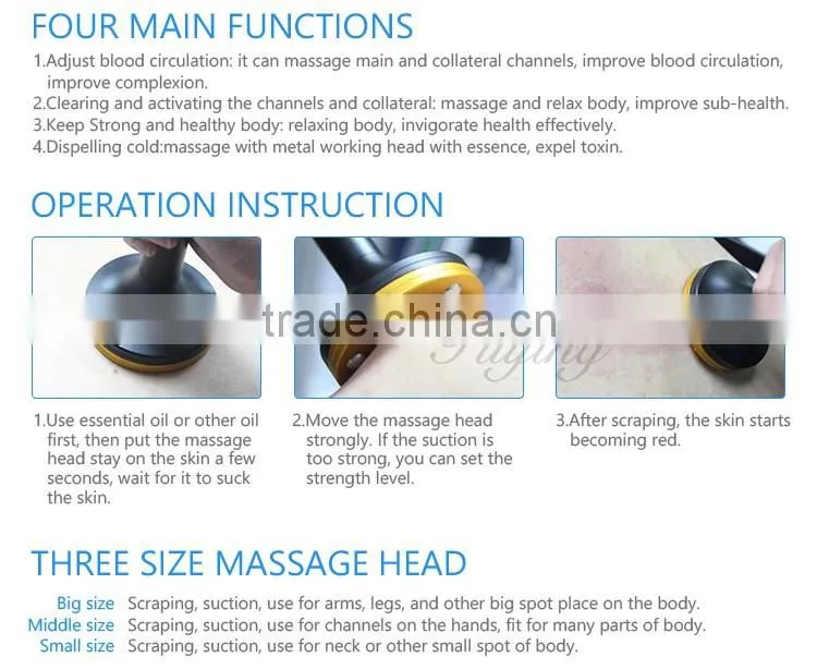 3 in 1 function body massage digital meotherapy scrap machine