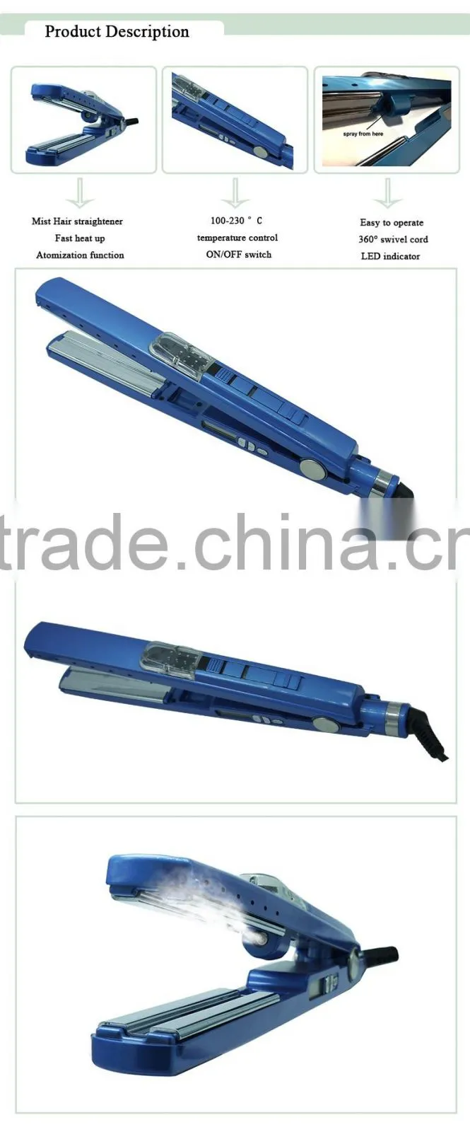 Barber shop equipment synthetic hair 100-240V mini hair straightener ceramic 0.5inch flat iron hairdressing on brazil market