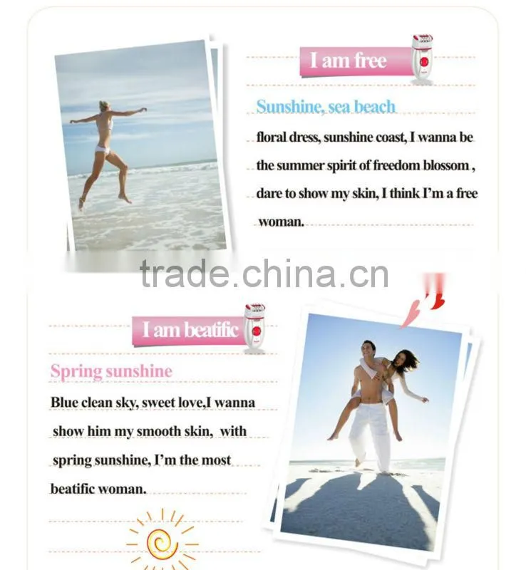 Red Hair Epilators Rechargeable! Remove Leg Hair Hand Hair Face Hair