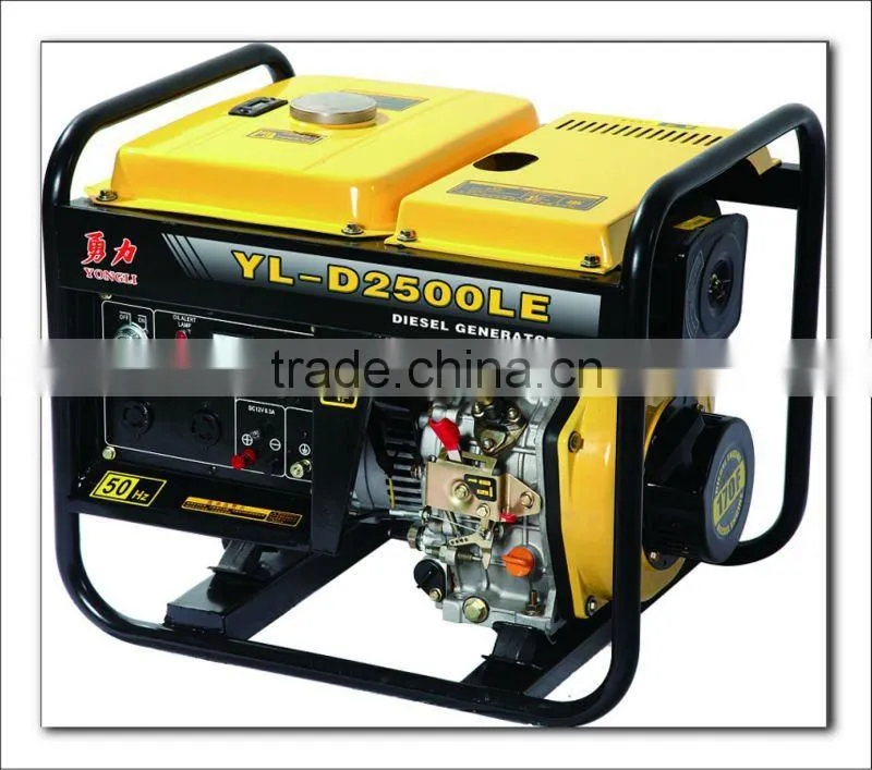 2kw 100% copper wire Diesel generator set YL-D2500LE