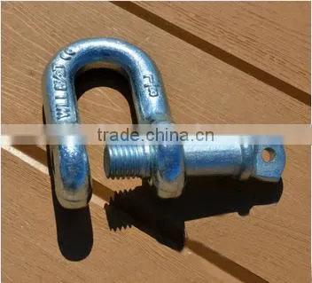 Drop Forged Hot Dip Galvanized Screw Pin D Shackle