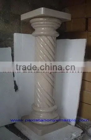 UNIQUE VERONA BEIGE MARBLE PEDESTALS