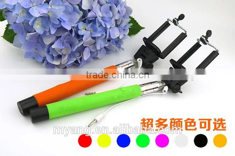 yiuw whosale stock avaialbe fashion selfie sticker, cheap and hot sell selfie sticker monopod selfie sticker
