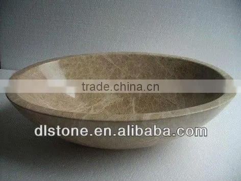Natural stone Light Emperador Brown Marble Stone Sink Washbasin polished