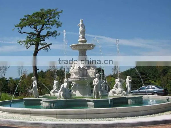 Big Water Fountain With Figure Statue For Garden Decoration