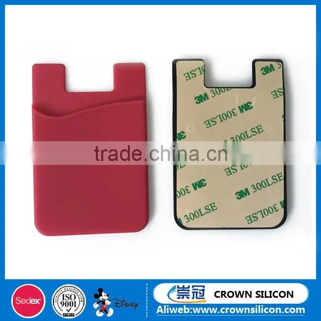 silicone strip shape cartoon phone card holder/cell card holder case