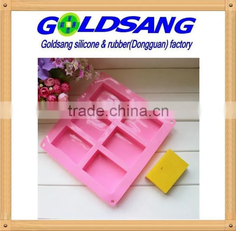 6 Rectangle silicone handmake soap mold &cake mold DIY mould