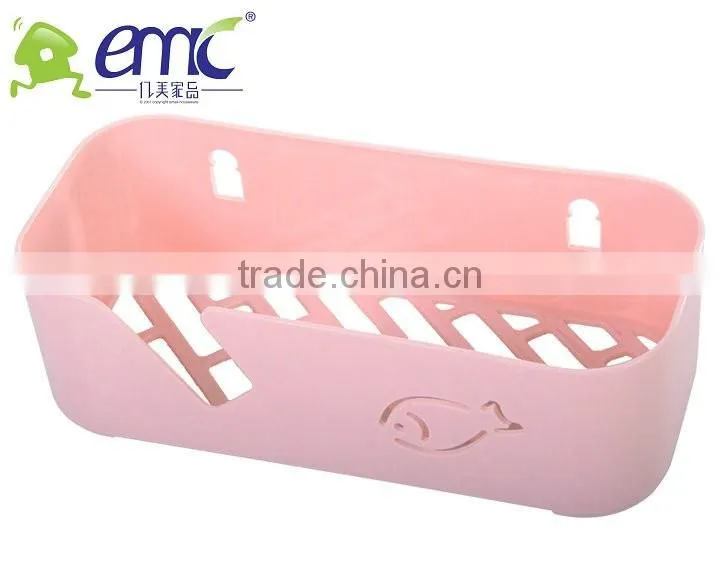 emc creative draining rack, plastic basket bucket with suctions