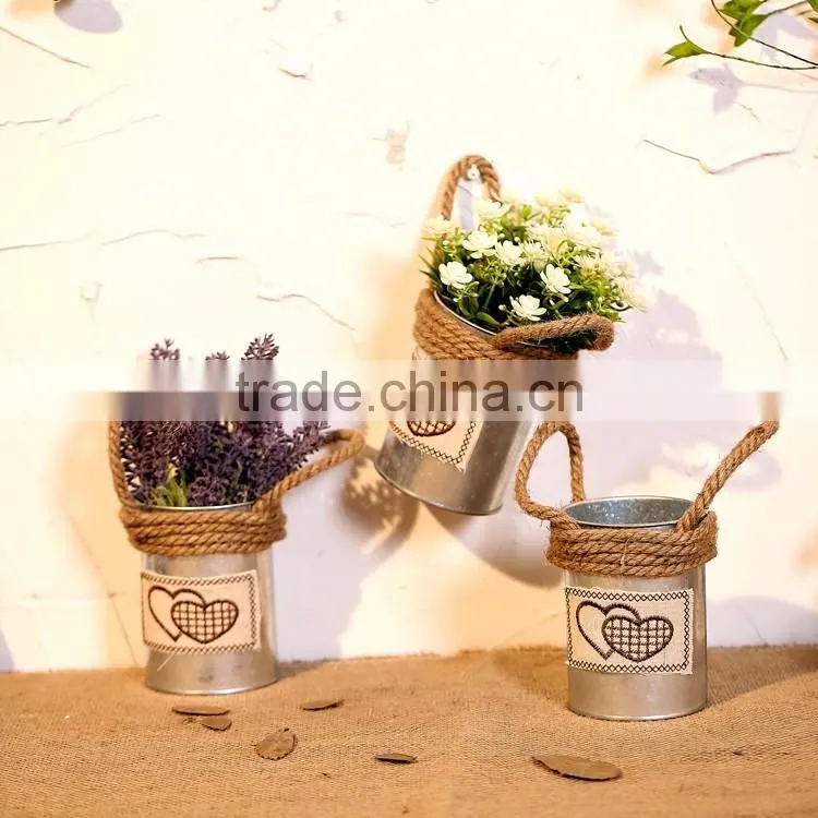 cheap price colorful mini metal office desk flower pots