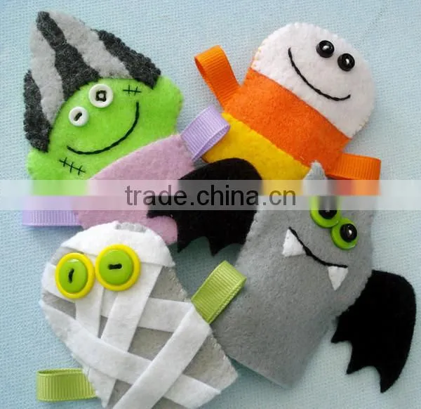 2017 best selling new product decorative custom handmade fabric felt fashion innovative finger puppet made in china
