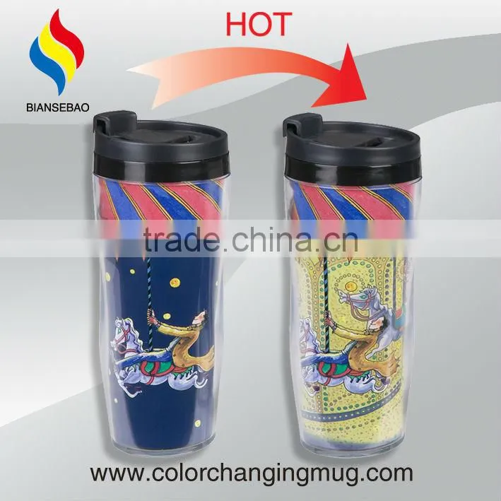 Stainless steel coffee cup Color Change Water Bottle