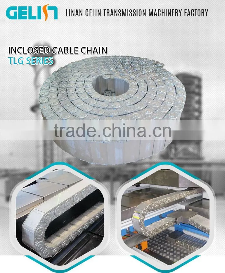 TLG closed type galvanized steel cable drag chain