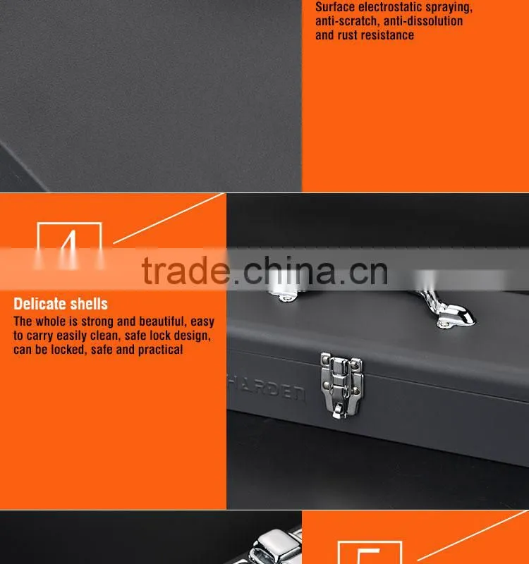 wholesale tool boxes from factory tip toof tool set with heavy duty metal latches