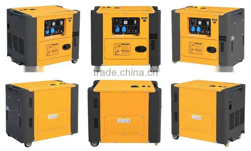 220V50hz electric start 100% copper 186FA 5kva silent diesel generator price