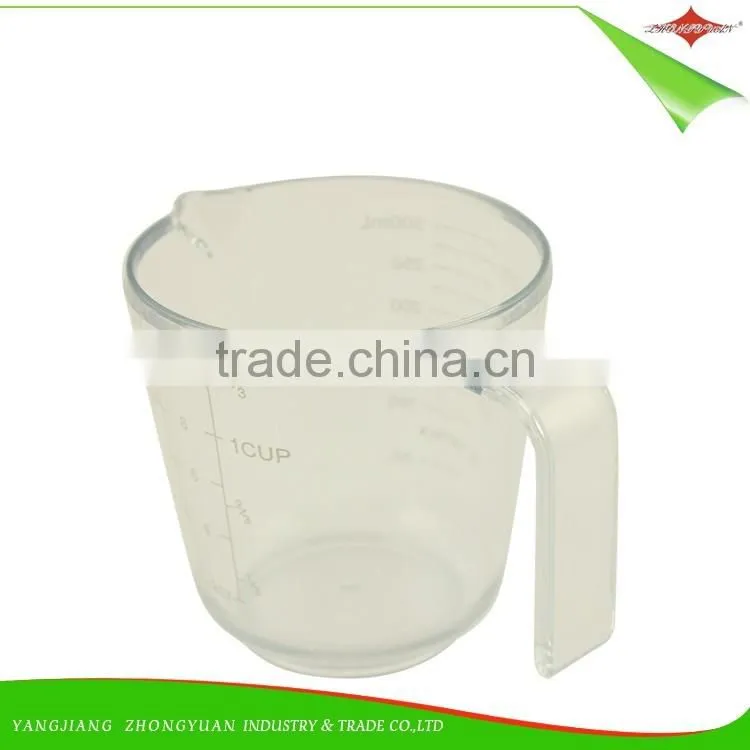 ZY-L1010 High Quality Plastic Transparent Clear PS 300 ml Measuring Cup for Baking Tools