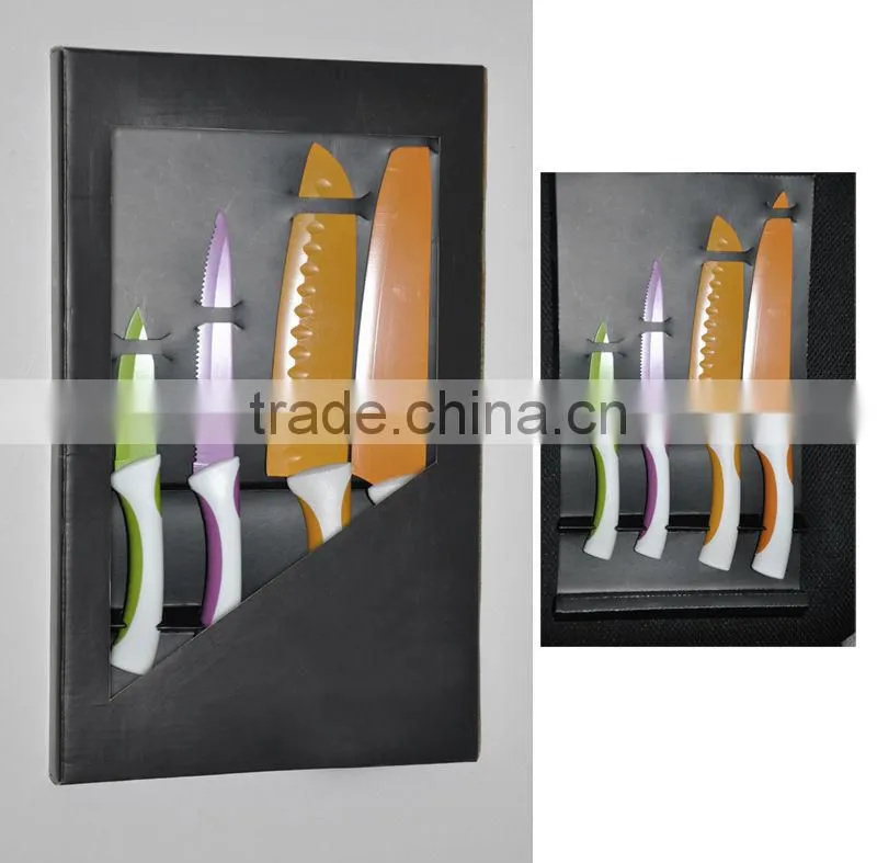 5pieces colorful non-stick kitchen knife