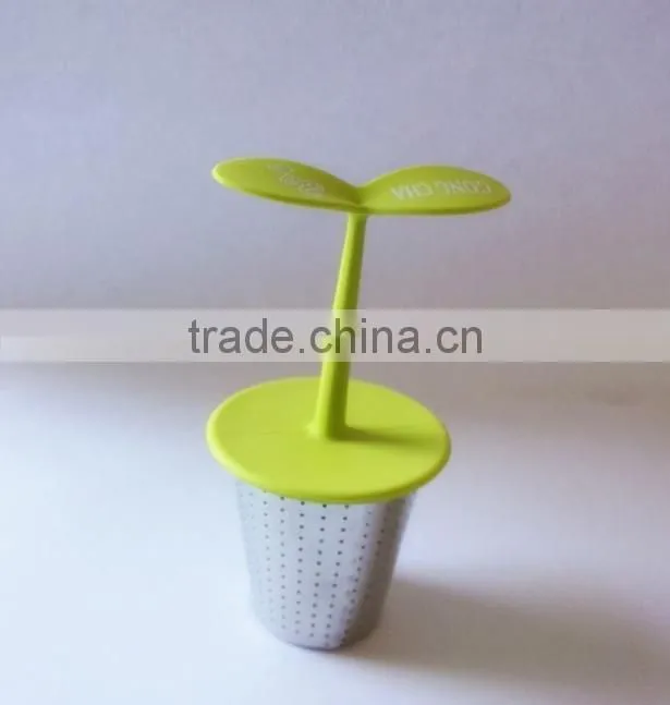 2015 popular nontoxic heat resisting silicone tea infuser, tea strainer, stainless steel tea infuser