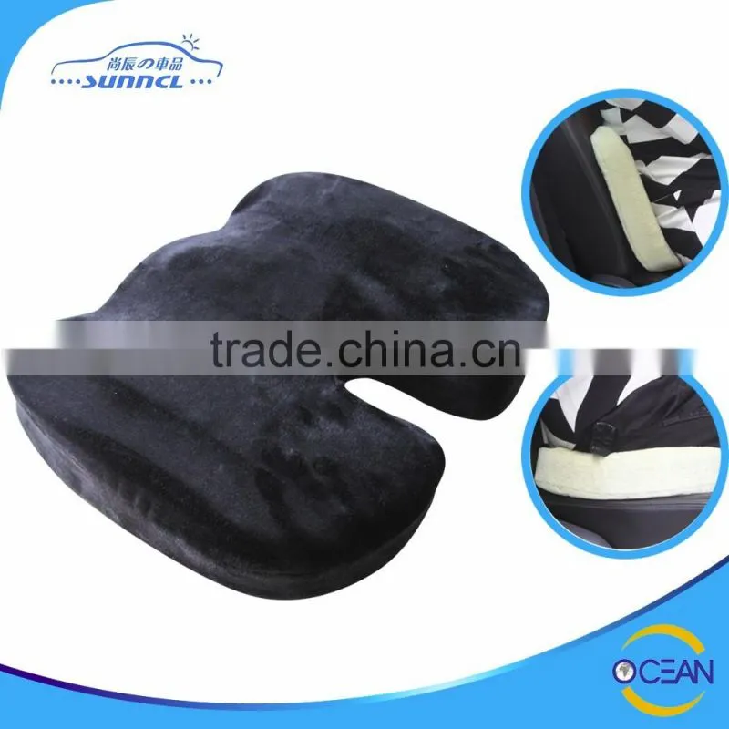 Velvet Fabric Cover Soft Memory Foam Comfortable Car Cushion, also for Haemorrhoids Seating