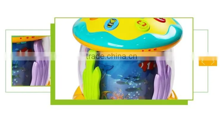 Newest musical instrument drum kids projector toys