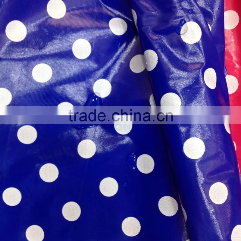 Outdoor windproof jacket fabric nylon taslan fabric pu coated with dot