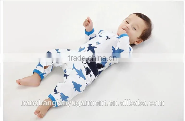 Wholesale cotton plain baby romper,baby animal print rompers,long sleeves long leg baby romper
