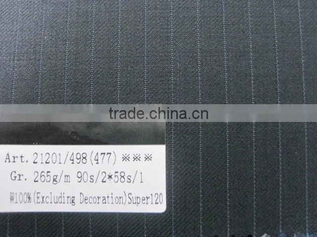 super 120 fabric plaid 100% wool for men suit