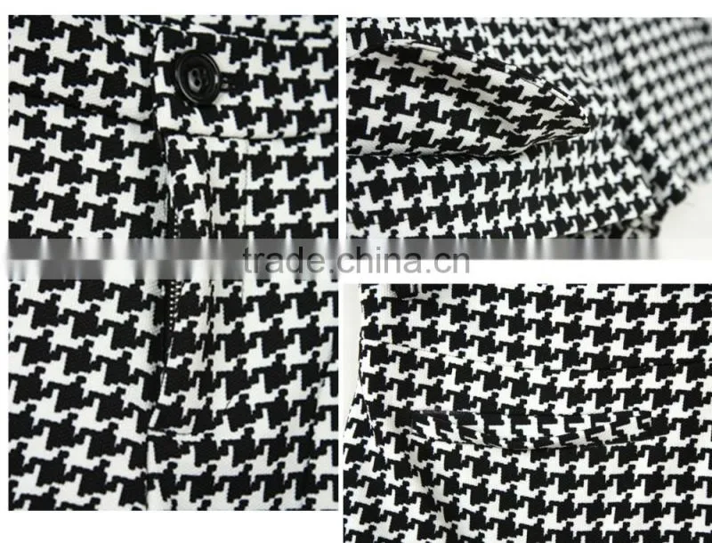 oem wholesale all-over grain patterns fashion women casual shorts with pockets