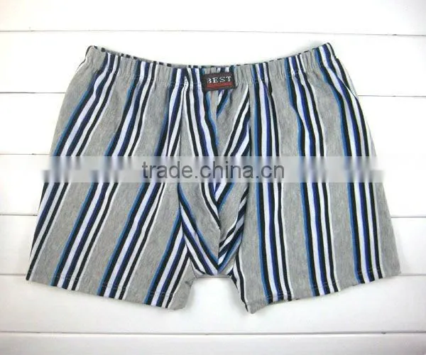 Cheap stock men boxer stripe printed men underwear Yunjie underwear South Africa men boxer