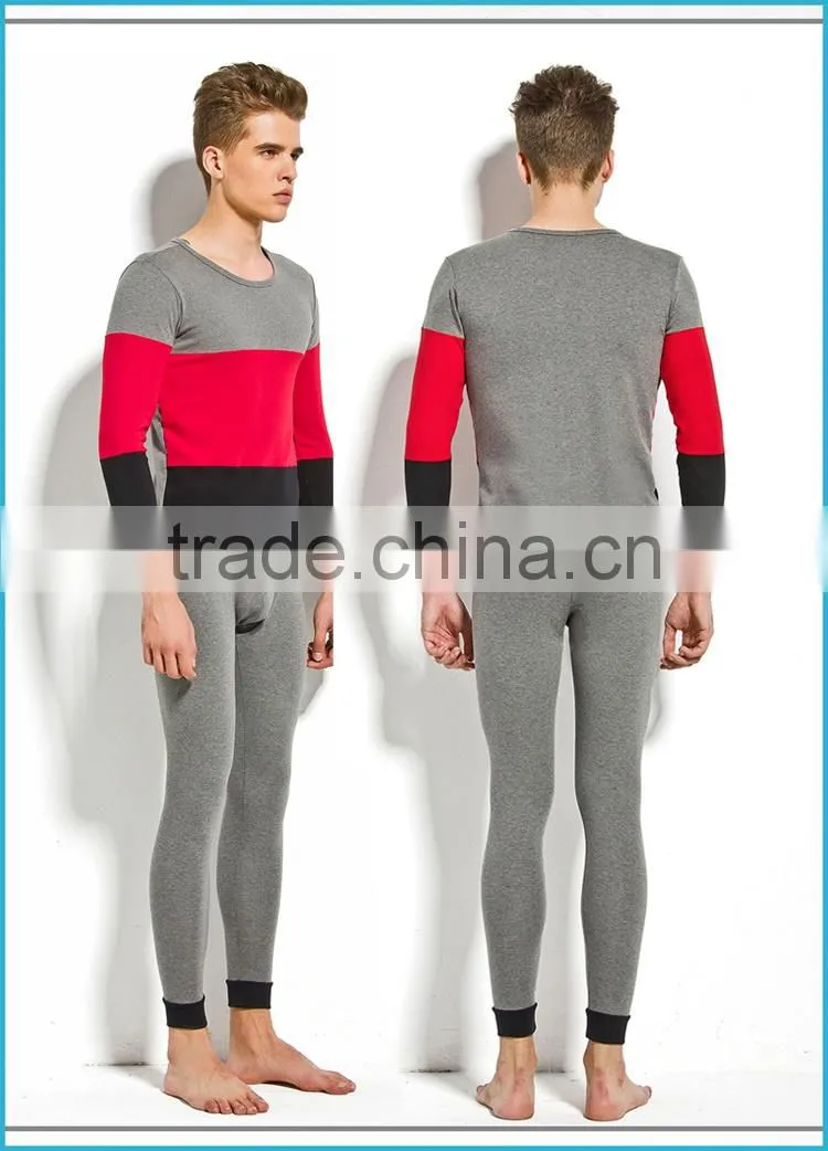 New Products 2016 Innovative Heated Thermo Underwear Set Cotton Fashion Base Layer Underwear For Men Custom
