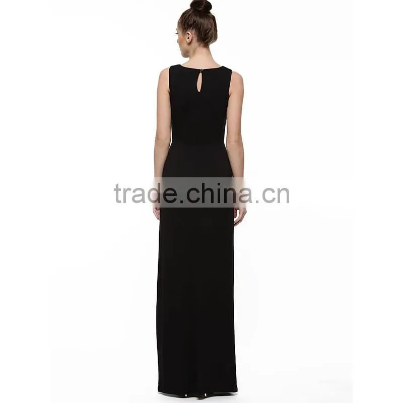 2016 Summer New Fashion Sleeveless European American red long dress