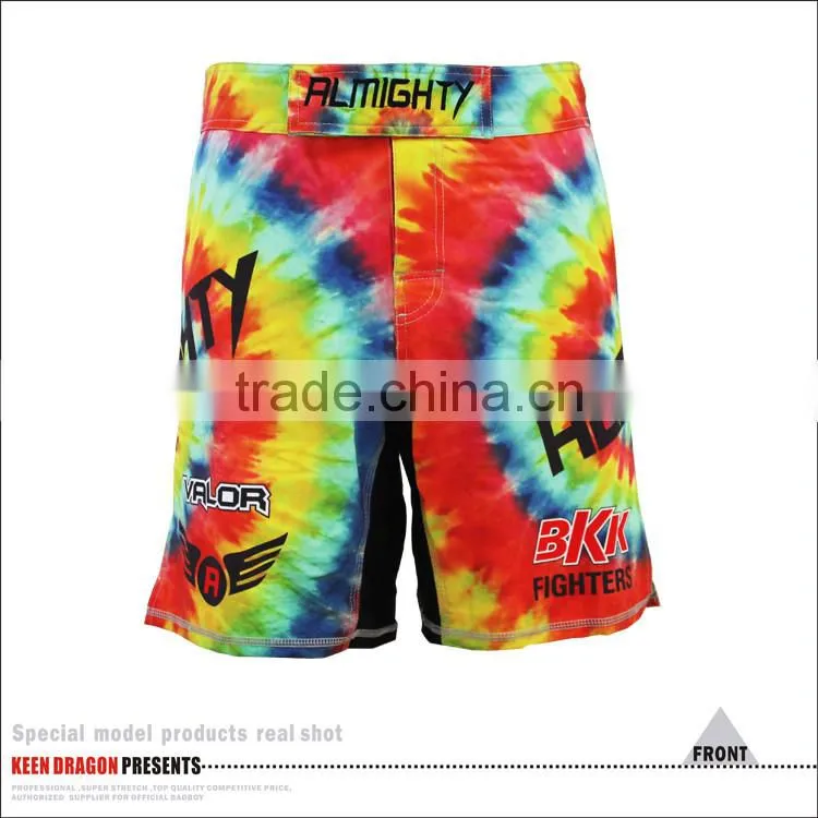 RAINBOW COLOR CUSTOM MADE MMA MENS SHORTS