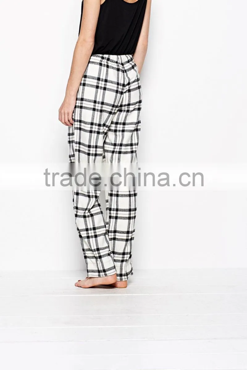 Checked loung pants sleepwear for women