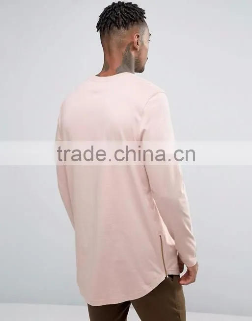Guangzhou Shandao OEM Wholesaler Casual Summer Plain Dyed 200g 80% Cotton 20% Polyester Custom Long T Shirts