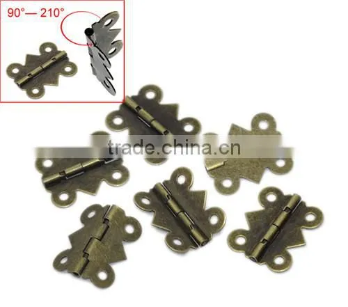 Antique Bronze 4 Holes Door Butt Hinges (rotated from 90 degrees to 210 degrees ) 20mmx24mm