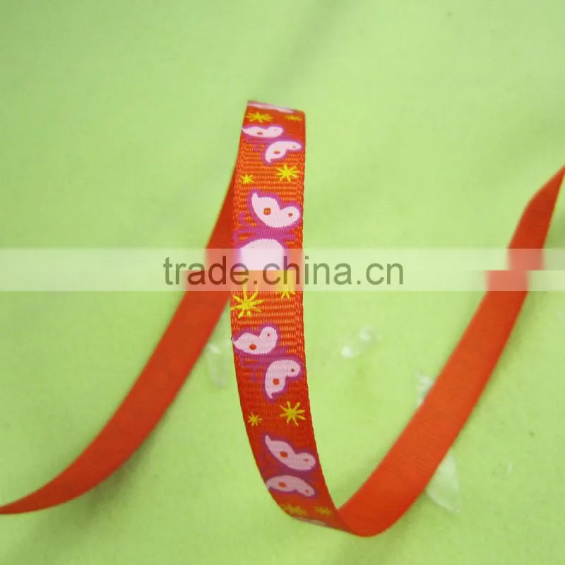 coral colored grosgrain ribbon