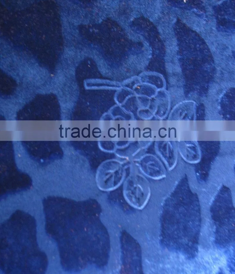 black embossed high velour(two-way stretch) fabric