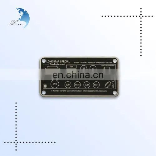 Competitive Price Promotional Screen Printing Aluminum Introduction Of Machine Nameplates