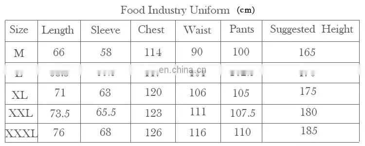 100%Polyester Food Factory safety work uniform