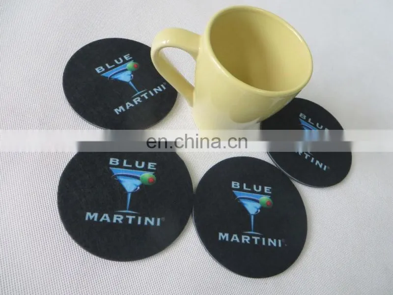 Hot sale round Eva foam coffee coaster, slip cup pad with heat transfer printing logo