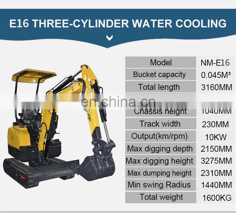 1600 kg china rhinoceros mini bagger machine 1.6t 1.7t 1.8t mini excavator with ce
