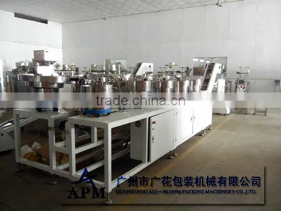 Mixed products filling and sealing packaging machine system